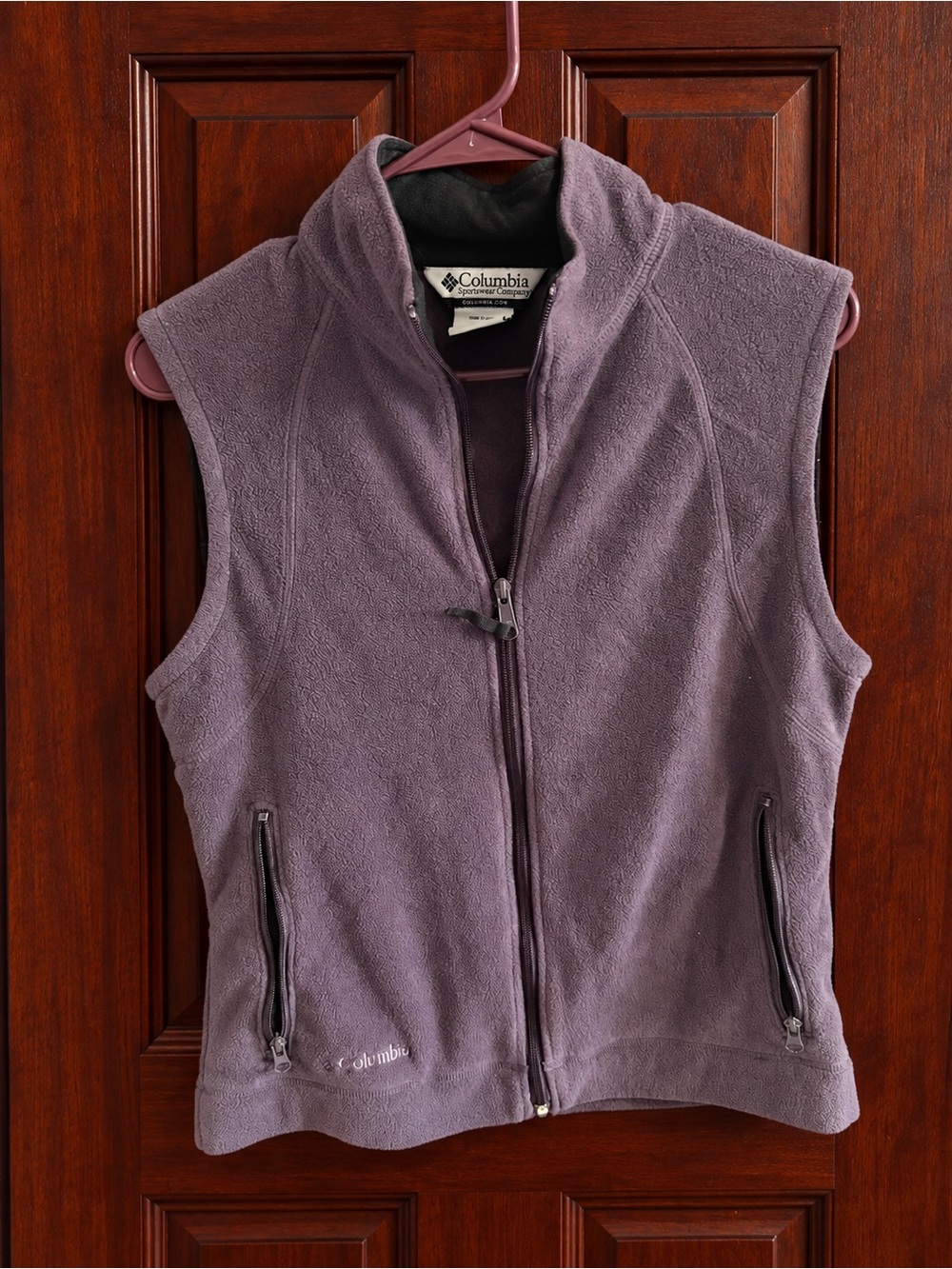 Columbia Lavender Fleece Vest - Zip Front Sleeveless